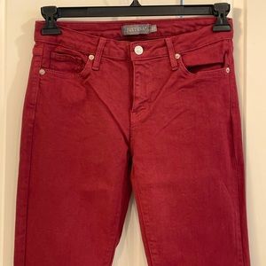 Red Just USA stretchy skinny jeans